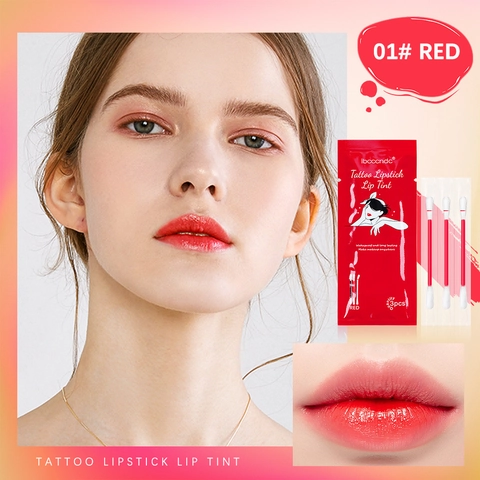 Wattestäbchen Lippenstift Einweg Wasserfest Langanhaltend Matt Lippentönung Tragbares Reise Make-up Tool Absorbierend
