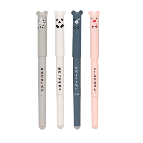 Erasable Gel Pens 0.35 0.5 Needle Tip Cartoon Animal Constellation Writing For Students School Office Supplies