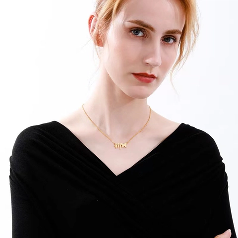 Vlinder Alfabet Initiaal Hanger Ketting Roestvrij Staal Verguld Minimalistische Elegante Mode Sieraden Voor Dames