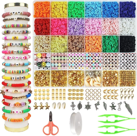 Polymeerklei Heishi Kralen Voor Armbanden Maken Kit Letter Kralen Sieraden Maken Benodigdheden Met Gereedschap Voor DIY Ketting