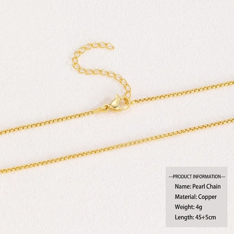 18k Plated Stainless Steel And Copper Necklace Chains Versatile DIY Jewelry Accessory Multiple Styles For Women Men