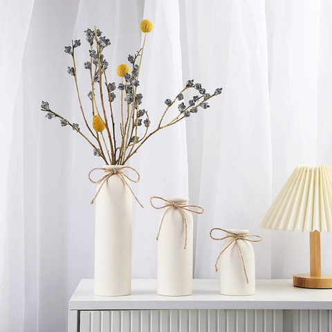 Nordische Matte Keramikvase Minimalistische Moderne Dekorative Blumenvase Für Heimdeko Wohnzimmer Desktop Ornament