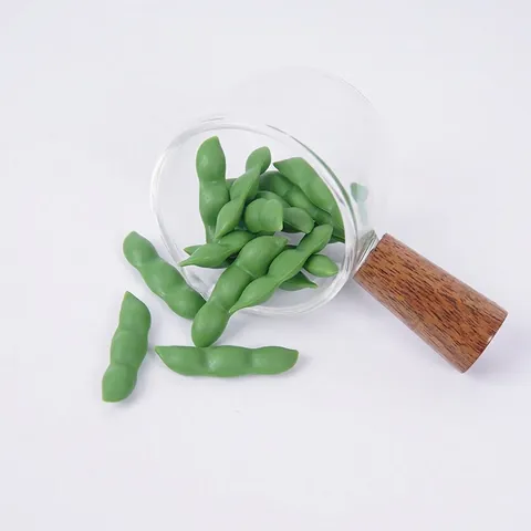 Simulation Edamame Model Green Pea Pod Miniature Vegetable PVC Food Prop For DIY Crafts And Photography