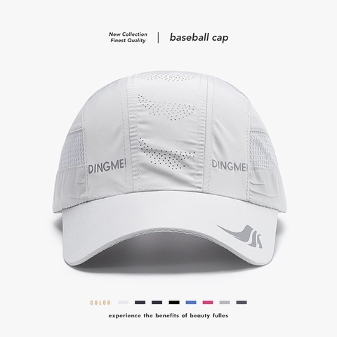 Quick Dry Baseball Cap Breathable Mesh Polyester Sun Protection Outdoor Sports Adjustable Hat For Men Women