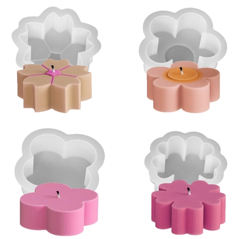 Stampo In Silicone A Forma Di Fiore Per Candela Profumata DIY Colata In Resina Ornamento In Gesso