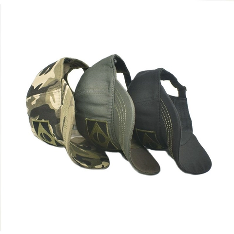 Herren Baumwolle Camouflage Baseballkappe Brasilien Flagge Stickerei Outdoor Wandern Sonnenschutz Ponytail Hut