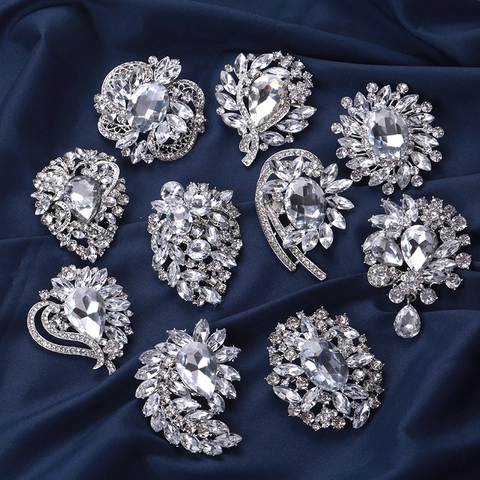 Spilla Lega Strass Fiore Cuore Goccia Elegante Cristallo Spilla Da Donna Accessorio Per Abbigliamento Decorazione Matrimonio Festa