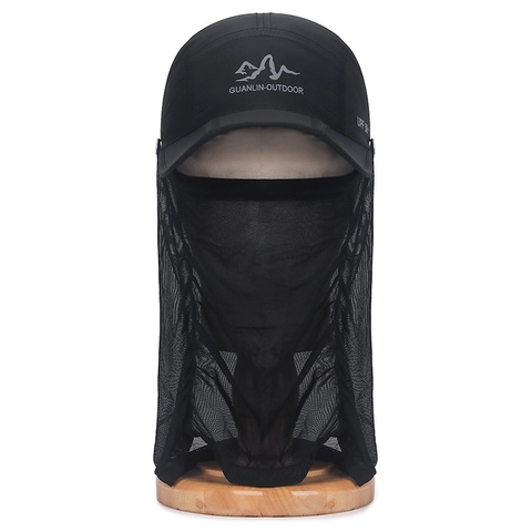 Outdoor Sun Protection Hat UPF 50+ Breathable Quick Dry Polyester Mesh Neck Face Flap Foldable Baseball Cap For Fishing Hiking