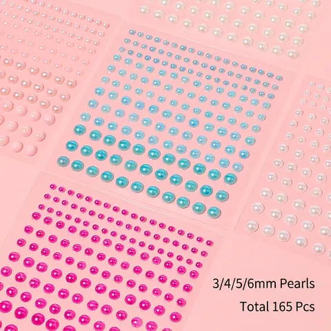 Adesivi Künstliche Perle Autoadesivi Semitondi Strass Gemme Per Nail Art Fai Da Te Artigianato Decorazione Della Custodia Del Telefono