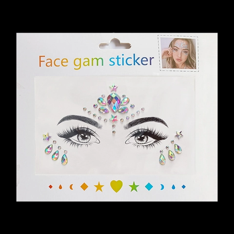 Face Gems Sticker Strass Auge Juwelen Glitzer Temporäres Tattoo Selbstklebend Für Musikfestival Maskeradenparty