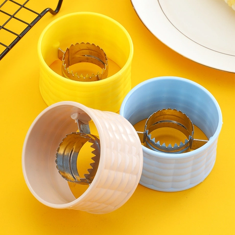Manual Corn Stripper Peeler Stainless Steel Serrated Blade Plastic Rotating Shell Kitchen Tool For Fast Cob Kernel Removal