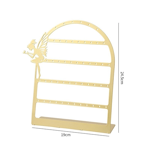 Metal Jewelry Display Stand Wall Mounted Desktop Organizer For Earring Necklace Bracelet Ring Creative Bird Butterfly Gold