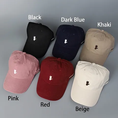 Cappello Da Baseball In Cotone Con Ricamo Gatto Minimalista Regolabile Retro Casual Cappello Da Sole Unisex