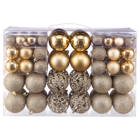 Weihnachtsbaum Kugeln Kunststoff Hohle Galvanisierte Glänzende Matte Glitzer Für Feiertagsbaum Party Dekoration Sortiert