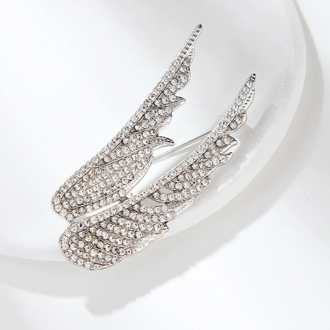 Broche Aile Ailes De La Liberté Alliage De Zinc Strass Cristal Élégant Accessoire De Costume Pour Femmes Épingle Bijoux