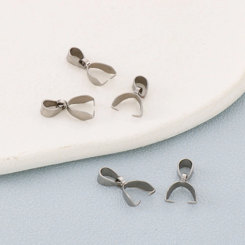 Ganci Per Ciondolo In Acciaio Inossidabile Connettori Collana Fai Da Te Gioielli Componenti Stile Semplice Metallo