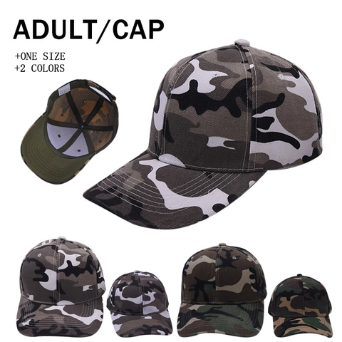 Gorra De Béisbol De Camuflaje Algodón Ajustable Sombrero De Sol Para Deportes Al Aire Libre Seis Paneles Visera Curva Hombre Mujer
