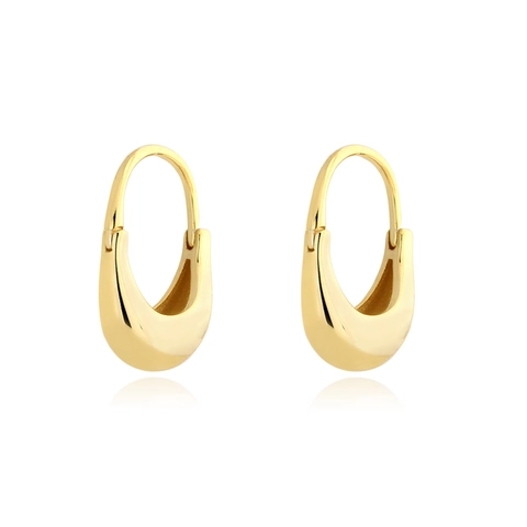 Minimalist 925 Sterling Silver U-Shaped Chunky Hoop Earrings Polished Teardrop Ear Buckle For Women Fashion Jewelry Gift