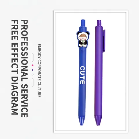 Bolígrafo De Gel Retráctil Color Macarrón Plástico Mate Secado Rápido Escritura Suave Suministros Oficina Escuela Papelería