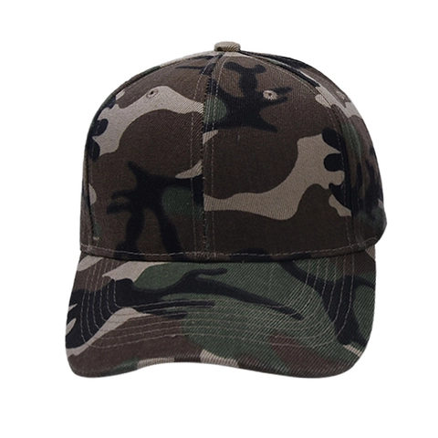 Gorra De Béisbol De Camuflaje Algodón Ajustable Sombrero De Sol Para Deportes Al Aire Libre Seis Paneles Visera Curva Hombre Mujer