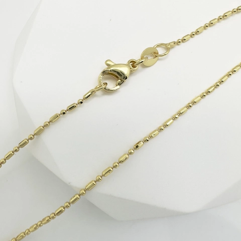 Bead Chain Necklace Copper 18K Gold Plated DIY Jewelry Finding Lobster Clasp Minimalist Clavicle Chain Accessory