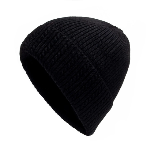 Berretto Invernale Maglia Lana Foderato In Pile Caldo Outdoor Spesso Costine Trecce Con Risvolto Cuffia Per Uomini E Donne