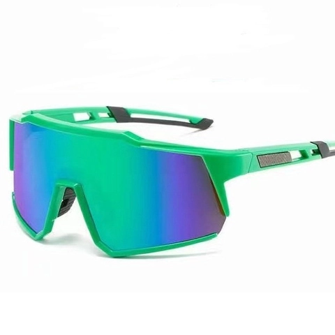 Occhiali Da Sole Sportivi PC Specchiati Ciclismo Antivento Protezione UV Montatura Grande Corsa Esterno Per Uomini Donne