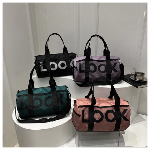 Borsa Sportiva Cilindrica Impermeabile Oxford Viaggio Yoga Borsa A Spalla Con Tasca In Rete Per Donna Uomo
