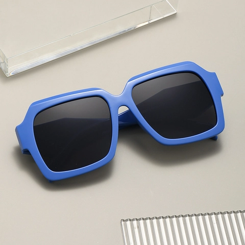 Vierkante Zonnebril Groot Plastic Montuur UV400 Bescherming Voor Rijden Reizen Outdoor Mode Unisex Modern Trendy Brillen