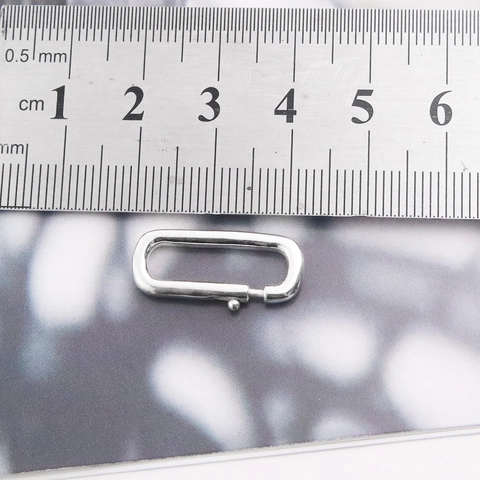 925 Sterling Silber Rechteckiger Federverschluss Verbinder Für DIY Halskette Armband Schmuckherstellung Poliertes Zubehör
