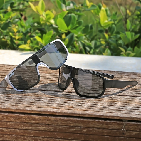 Gafas De Sol Deportivas Escudo Sobredimensionadas Montura Plástico Lente Resina Protección UV A Prueba De Viento Ciclismo