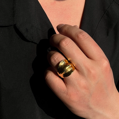Vintage Irregular Metal Ring For Men Premium Western Fashion Geometric Band Ring Gold Silver Electroplated Jewelry Gift