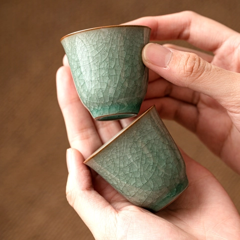Tazza Da Tè In Ceramica Ru Kiln Smalto Ghiaccio Crackle Kung Fu Tazza Master In Porcellana Per Casa Ufficio