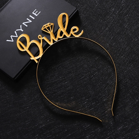 Cerchietto Bride In Lega Metallica Tiara Matrimonio Addio Al Nubilato Elegante Accessorio Per Capelli Donne