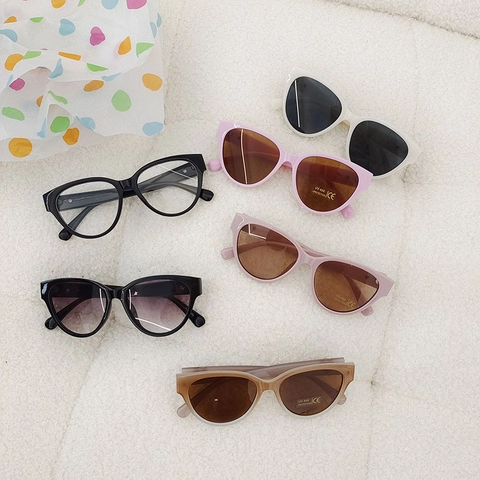 Occhiali Da Sole Bambini UV400 Occhio Di Gatto Retro Gelatina Resina Ragazze Ragazzi Accessorio Moda