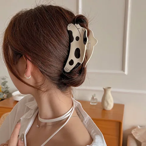 Acetaat Haarklemmen Strass Kers Dier Hond Patroon Haai Clips Elegante Haarspelden Hoofddeksels Accessoires Voor Vrouwen Meisjes