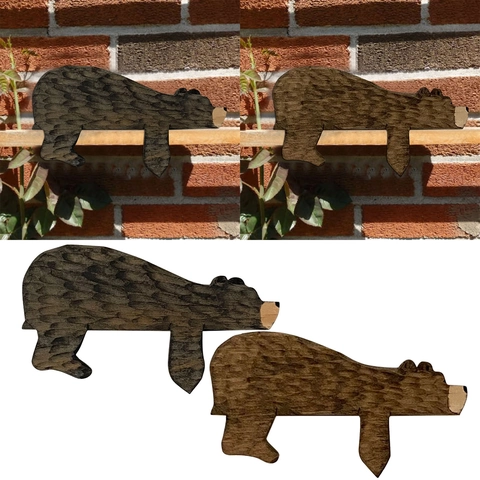 Beer Deurkozijn Hoek Decoratie Houten Handgesneden Dierlijke Sculptuur Home Decor Ornament Rustiek Bruin Figuur
