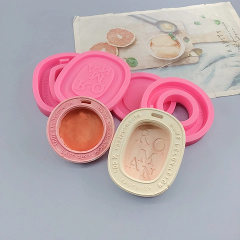 Silicone Molds Round Oval Embossed Letter DIY Handmade Candle Plaster Car Aromatherapy Fondant Chocolate Baking Tool