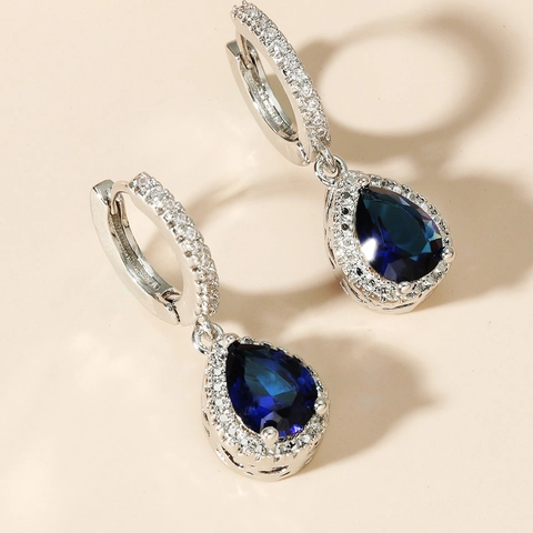 Orecchini Pendenti A Goccia In Rame Con Zirconia Taglio A Pera Halo Lusso Elegante Gioielli Da Sposa Per Donne