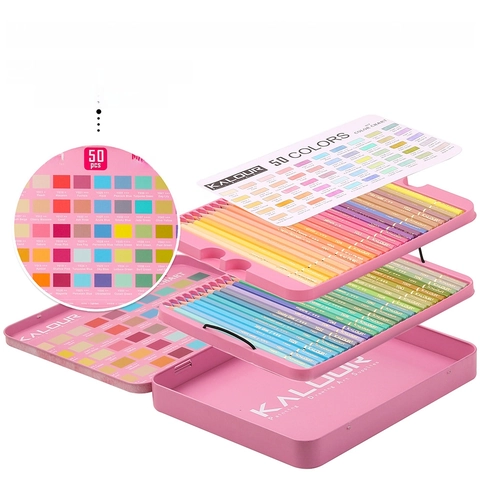 Macaron Colored Pencils Professional Artist Drawing Pencils In Pink Tin Box Non-Toxic Pastel Tones For Art Sketching Coloring