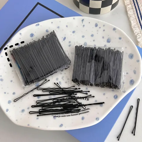 Schwarze Haarklammern Metall Haarspangen Wellig Gerade Styling Tool Für Frauen Mädchen Rutschfest