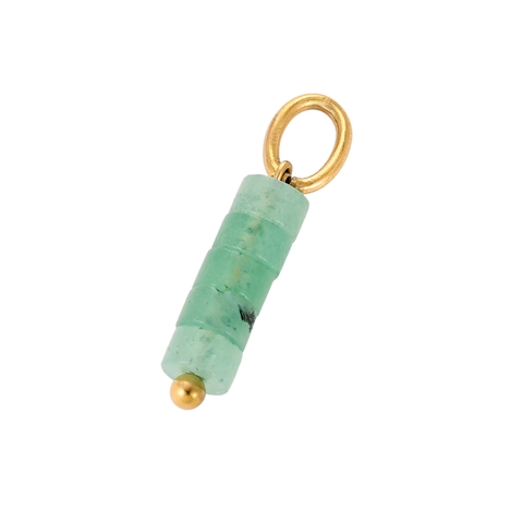Exquisite French Style Colorful Mini Cylindrical Stainless Steel Pendant For DIY Jewelry Making Accessories Natural Stone Strip Hanging Charm For Bracelet