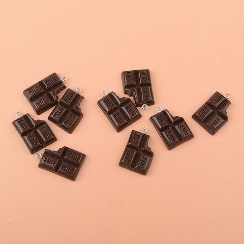 Llavero De Resina De Simulación De Chocolate Forma Mordida Accesorio DIY Estilo Dulce Para Mujeres Niñas