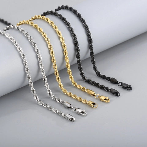 Collana A Catena Di Corda In Acciaio Inossidabile Gioielli Minimalisti Per Uomini E Donne Accessoire Di Moda