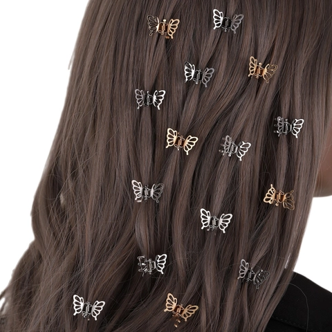 Mini Pinzas Para El Cabello De Mariposa Metal Hueco Pequeñas Horquillas Accesorios Para Mujeres Niñas