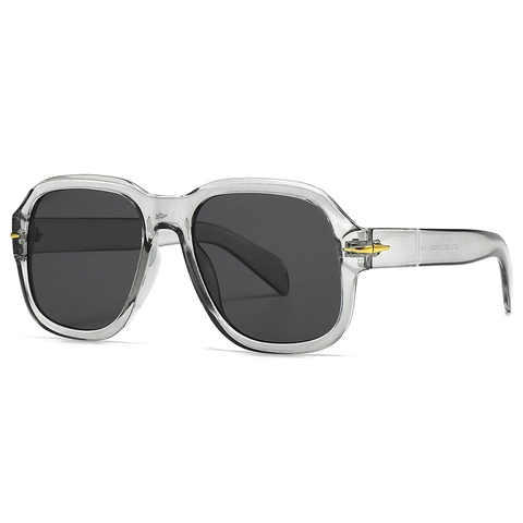Gafas De Sol Cuadradas Oversize Vintage Protección UV400 Montura PC Con Decoración Metálica Flecha Dorada Moda Para Hombres Mujeres
