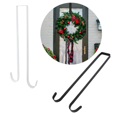 Gancio Per Ghirlanda Metallo Ferro Doppio Gancio Sopra La Porta Per Decorazione Di Natale Accessorio Moderno