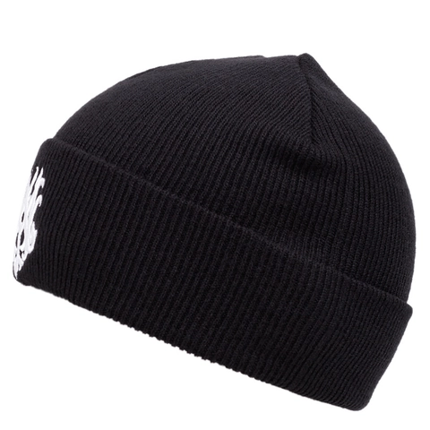 Knitted Beanie Hat Acrylic Gothic Embroidery Ribbed Cuff Warm Outdoor Streetwear Winter For Men Women