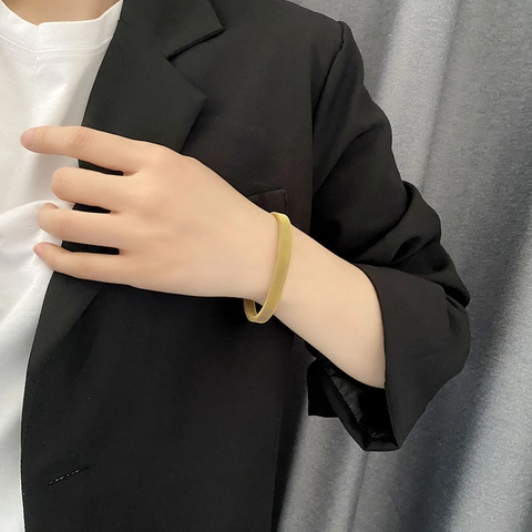 Dames Hooggepolijst Roestvrij Staal Geweven Mesh Armring Goud Vergulde Open Verstelbare Armband Mode Sieraden Cadeau