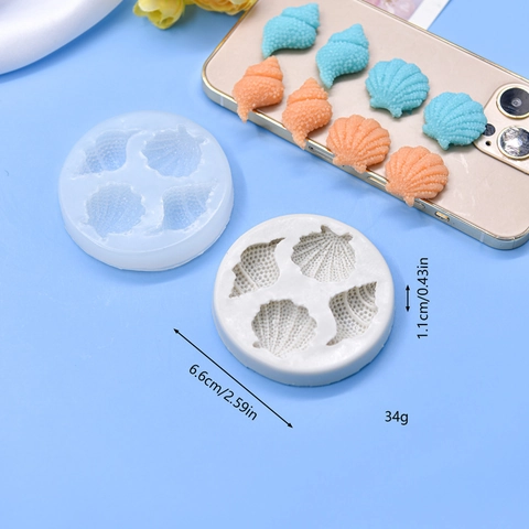Stampo In Silicone Conchiglia Per Decorazione Torta Cioccolato Resina Artigianato DIY Tema Oceano